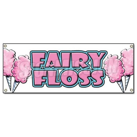 Signmission Fairy Floss Banner Heavy Duty 13 Oz Vinyl with Grommets Single Sided B-Fairy Floss